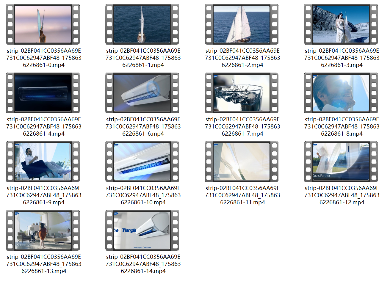Commercial case after shot-based video splitting